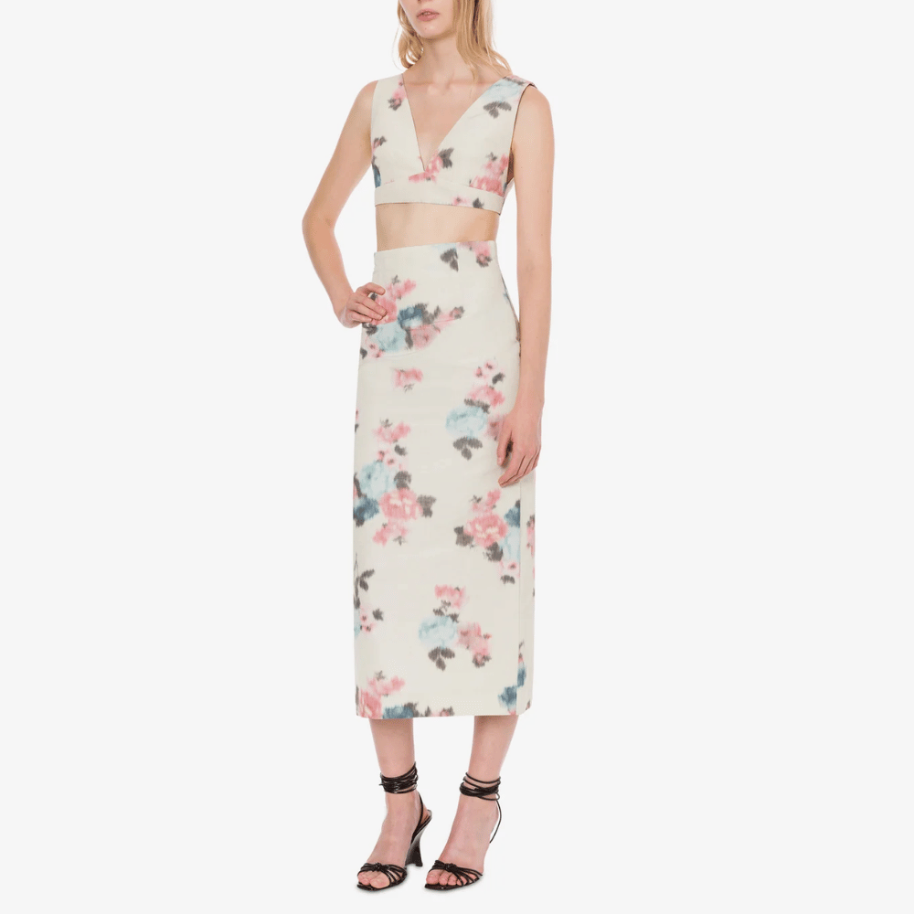 Philosophy di Lorenzo Serafini Philosophy Floral Taffeta Pencil Skirt, international luxury fashion brands available at Riada Concept Woollahra, Sydney Australia and online