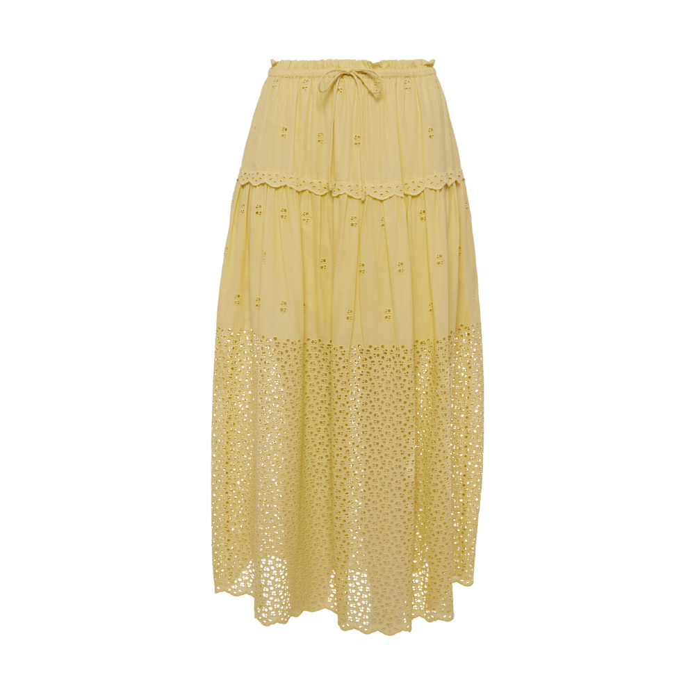 Ulla Johnson Lucia Midi Skirt in Yellow ULLA JOHNSON Designer fashion shop online and in store High End fashion boutique Sydney Australia Riada Concept