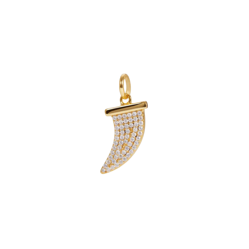Flat Horn Pave Charm