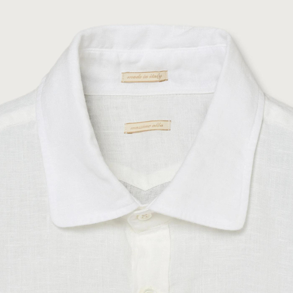 Canary Linen Shirt in bianco