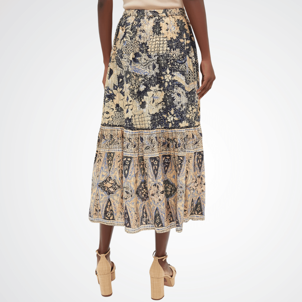 Ulla Johnson Olina Midi Skirt in Bellflower Print ULLA JOHNSON Designer fashion shop online and in store High End fashion boutique Sydney Australia Riada Concept
