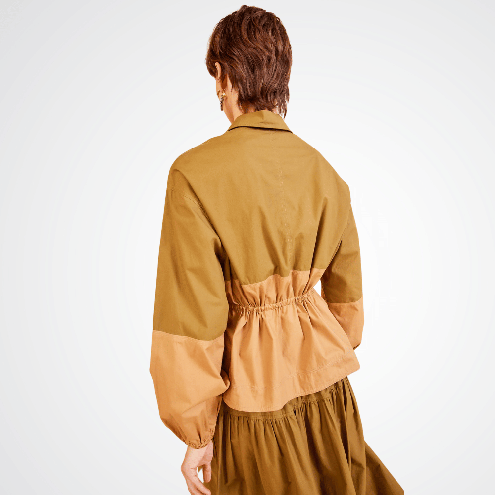 Ulla Johnson Arlo Jacket in Sahara Colourblock ULLA JOHNSON Designer fashion shop online and in store High End fashion boutique Sydney Australia Riada Concept