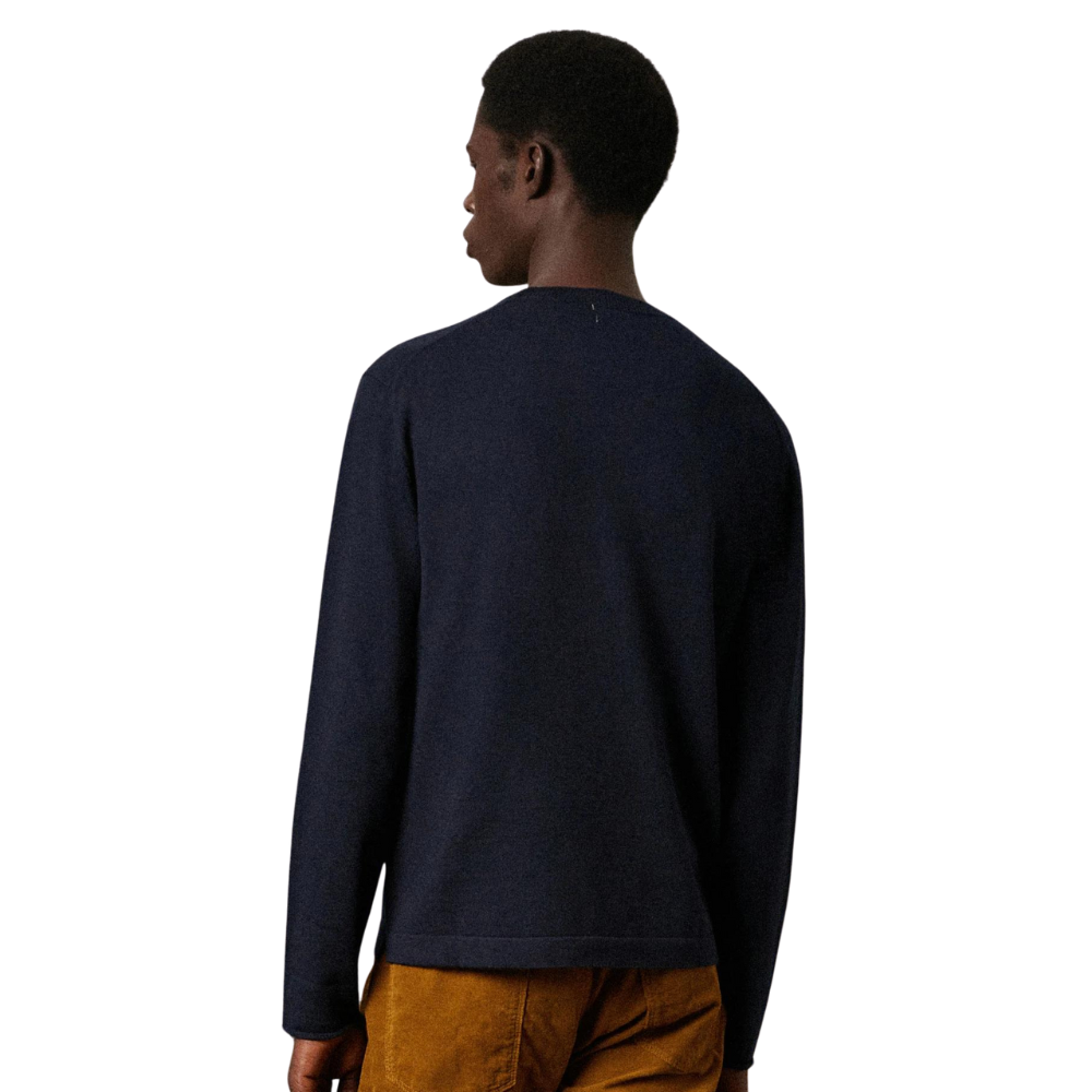 Larry round neck sweater in blu