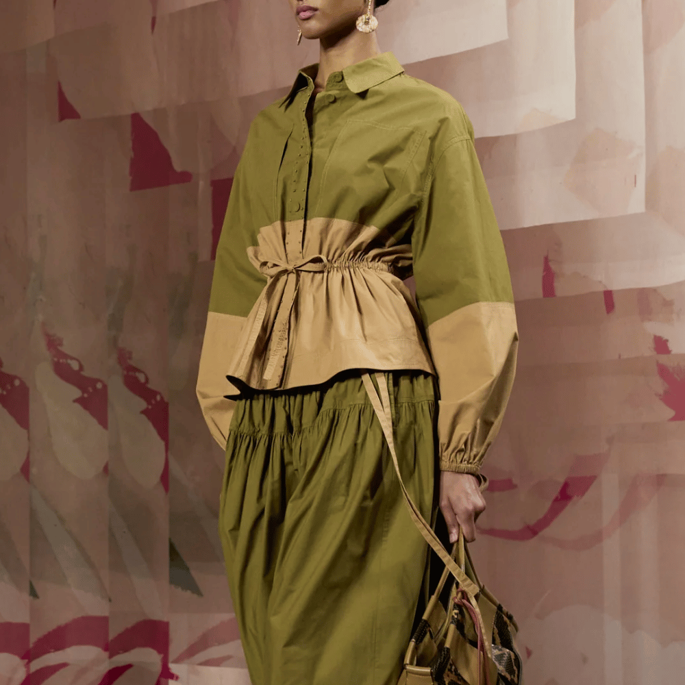 Ulla Johnson Arlo Jacket in Sahara Colourblock ULLA JOHNSON Designer fashion shop online and in store High End fashion boutique Sydney Australia Riada Concept