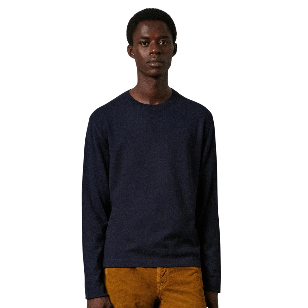 Larry round neck sweater in blu