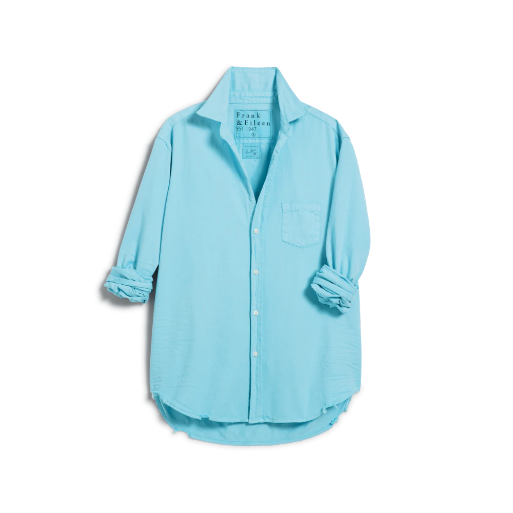 Eileen Relaxed Button-Up Shirt in ocean