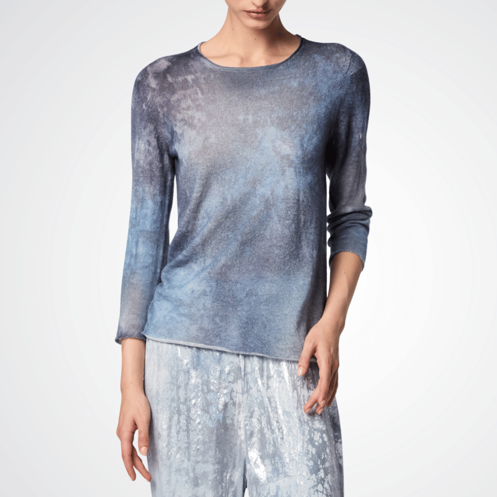 Avant Toi Knitted Cashmere Pullover in Titanium 225SD1203CLIV-C Avant Toi Luxury knitwear stockist Australia Riada Concept online Sydney Designer fashion shop online and in store High End fashion boutique Sydney Australia Riada Concept