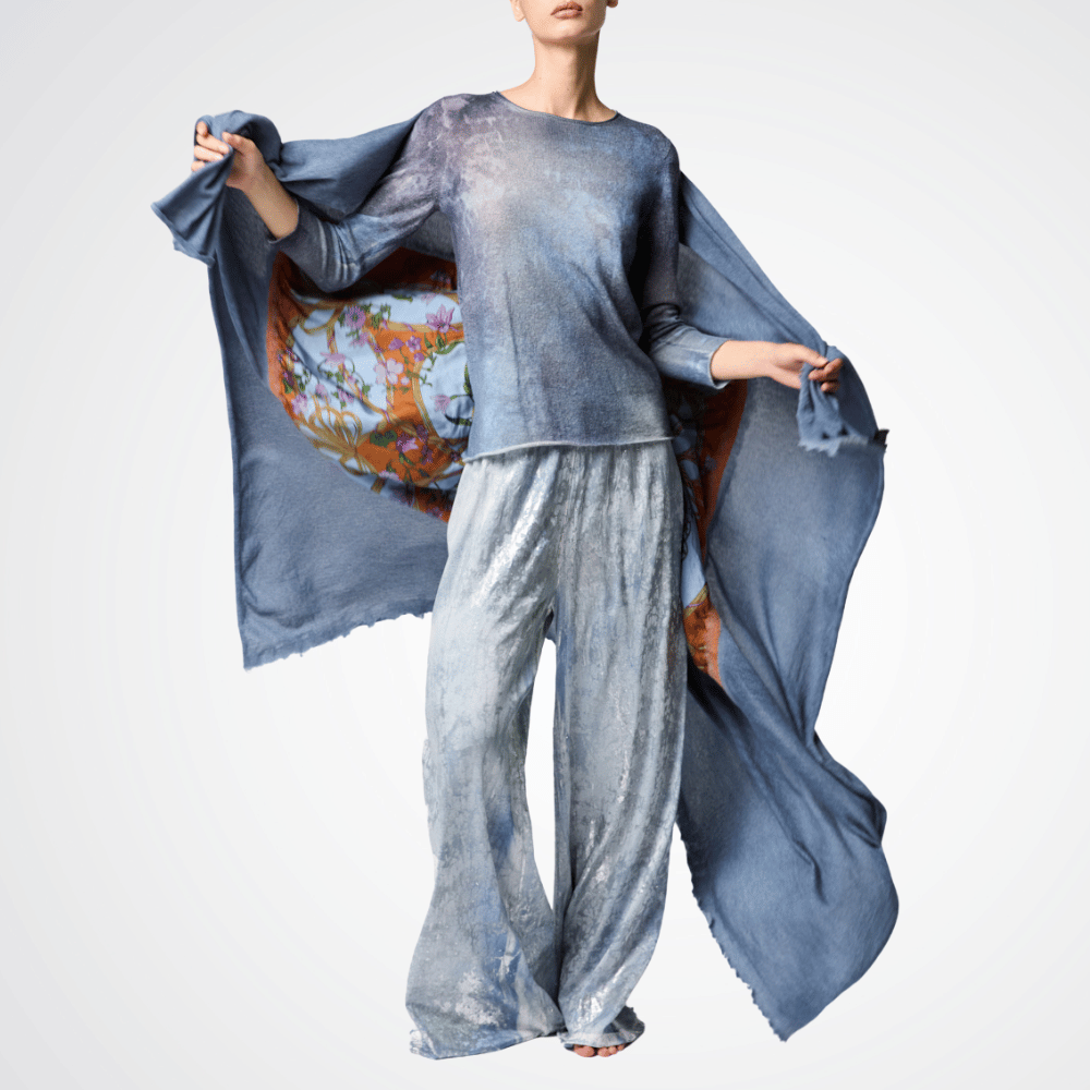 Avant Toi Knitted Cashmere Pullover in Titanium 225SD1203CLIV-C Avant Toi Luxury knitwear stockist Australia Riada Concept online Sydney Designer fashion shop online and in store High End fashion boutique Sydney Australia Riada Concept