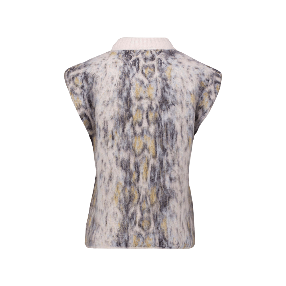 Forte Forte Plumes de Python Jacquard Alpaca Vest in Notte Blue FORTE FORTE Designer fashion shop online and in store High End fashion boutique Sydney Australia Riada Concept