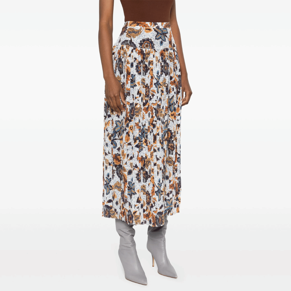Ulla Johnson Alexi Silk Midi Skirt in Jasmine Floral Print ULLA JOHNSON Designer fashion shop online and in store High End fashion boutique Sydney Australia Riada Concept