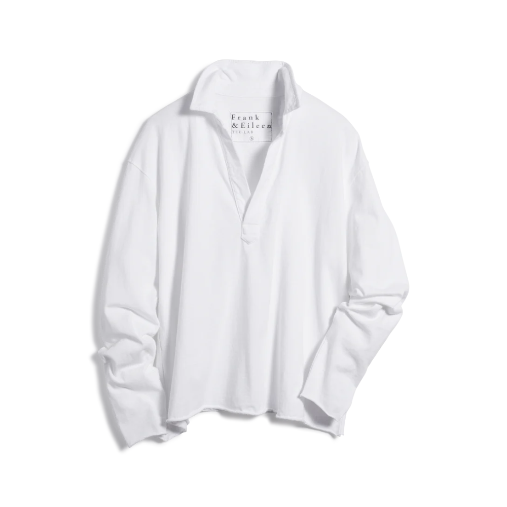 Patrick Popover Henley in White