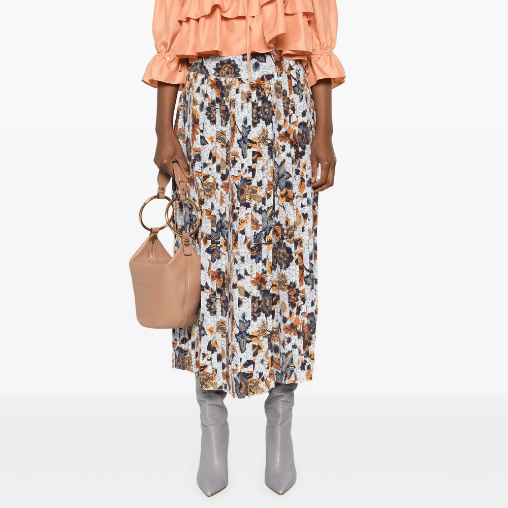 Ulla Johnson Alexi Silk Midi Skirt in Jasmine Floral Print ULLA JOHNSON Designer fashion shop online and in store High End fashion boutique Sydney Australia Riada Concept