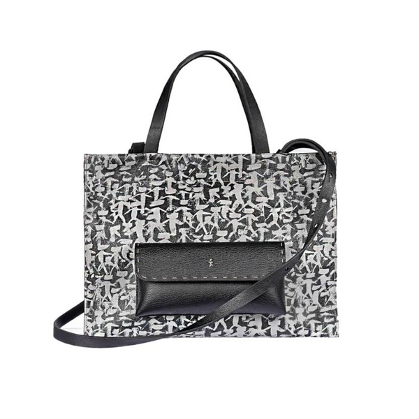Shopping Pocket M Omino Stand Out bag in Nero