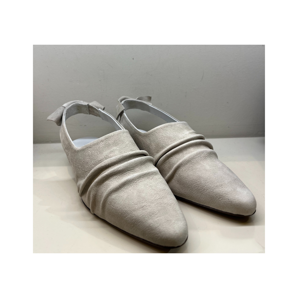 Old Iron Chanel Knot Shoe in Beige