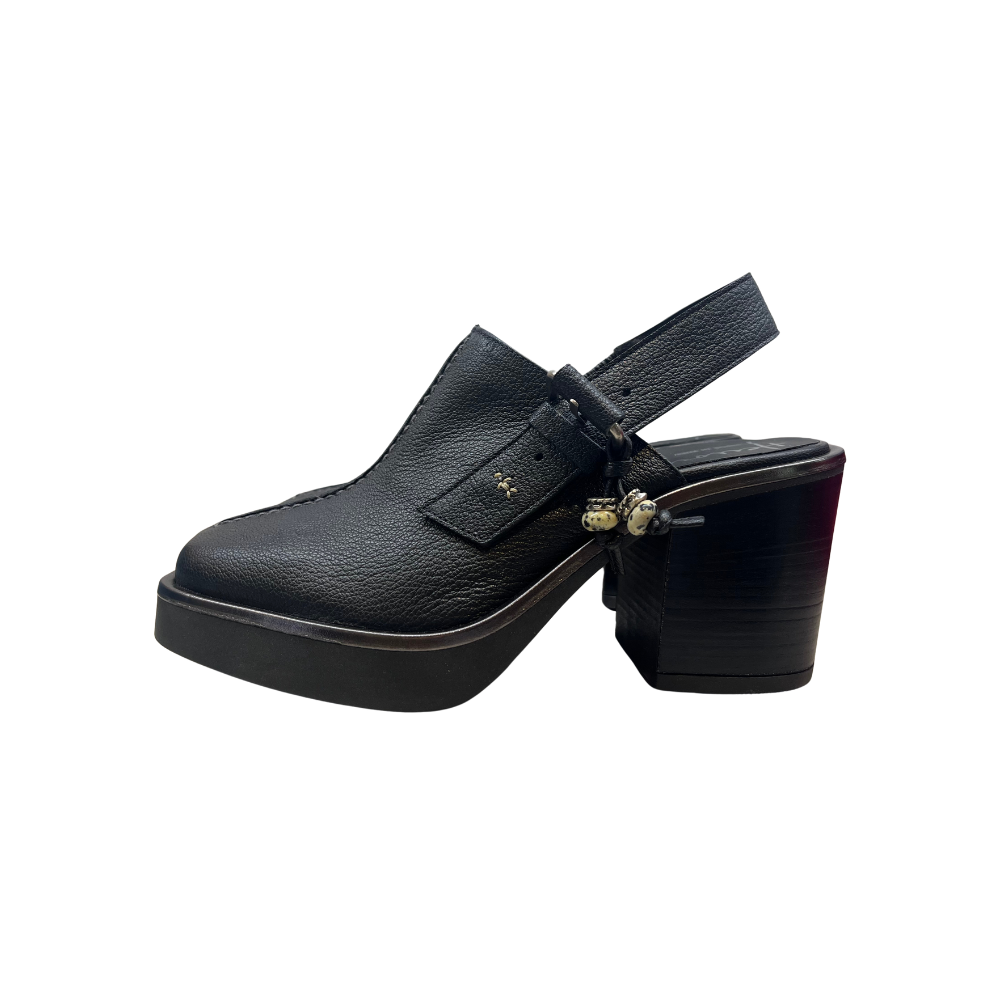 Henry Beguelin Martellato Platform Slingback Heels in Nero HENRY BEGUELIN Designer fashion handbags shop online and in store High End fashion boutique Sydney Australia Riada Concept