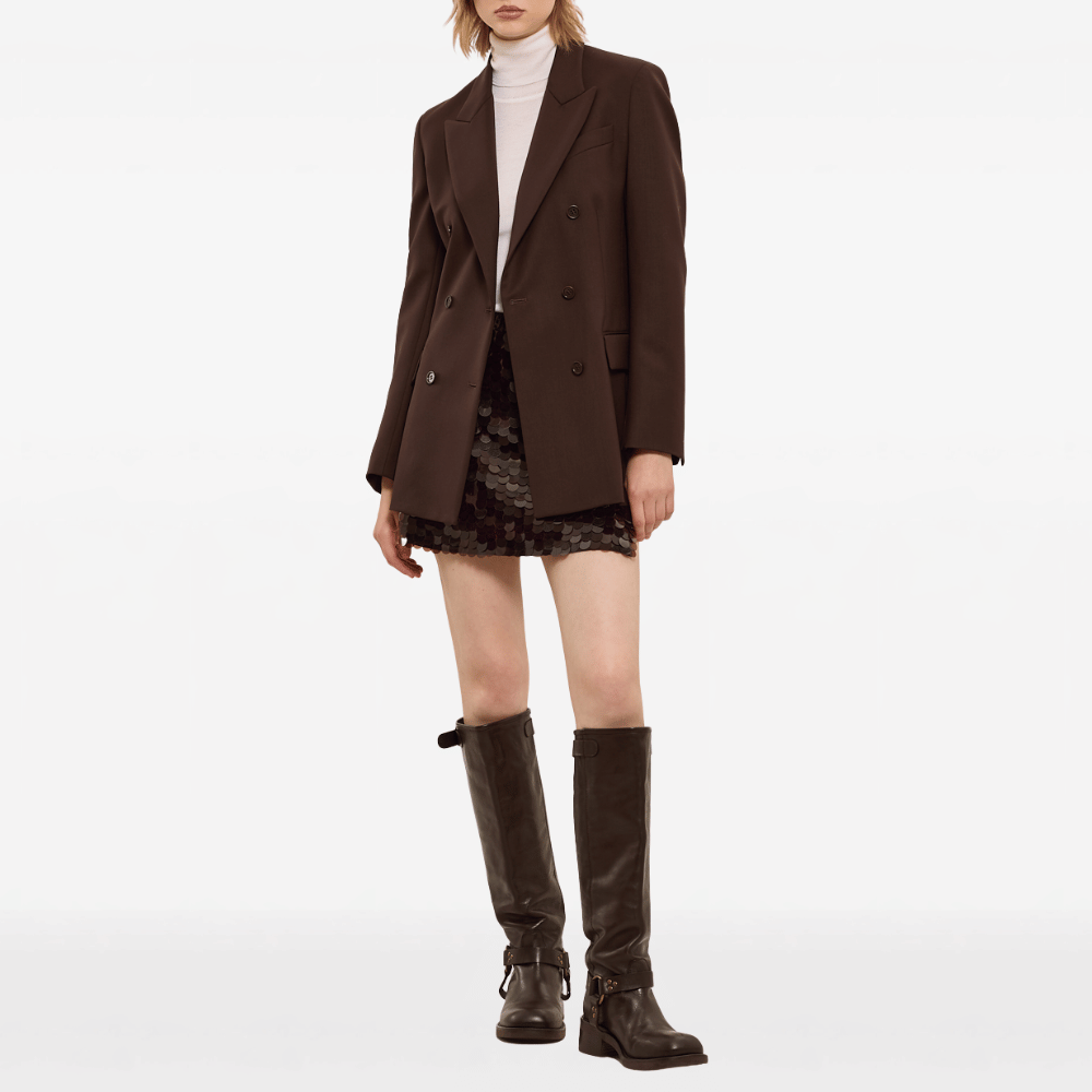 P.A.R.O.S.H. Fine Knit Wool-Silk Roll Neck Sweater in Cream – International designer fashion boutique Australia Riada Concept Woollahra