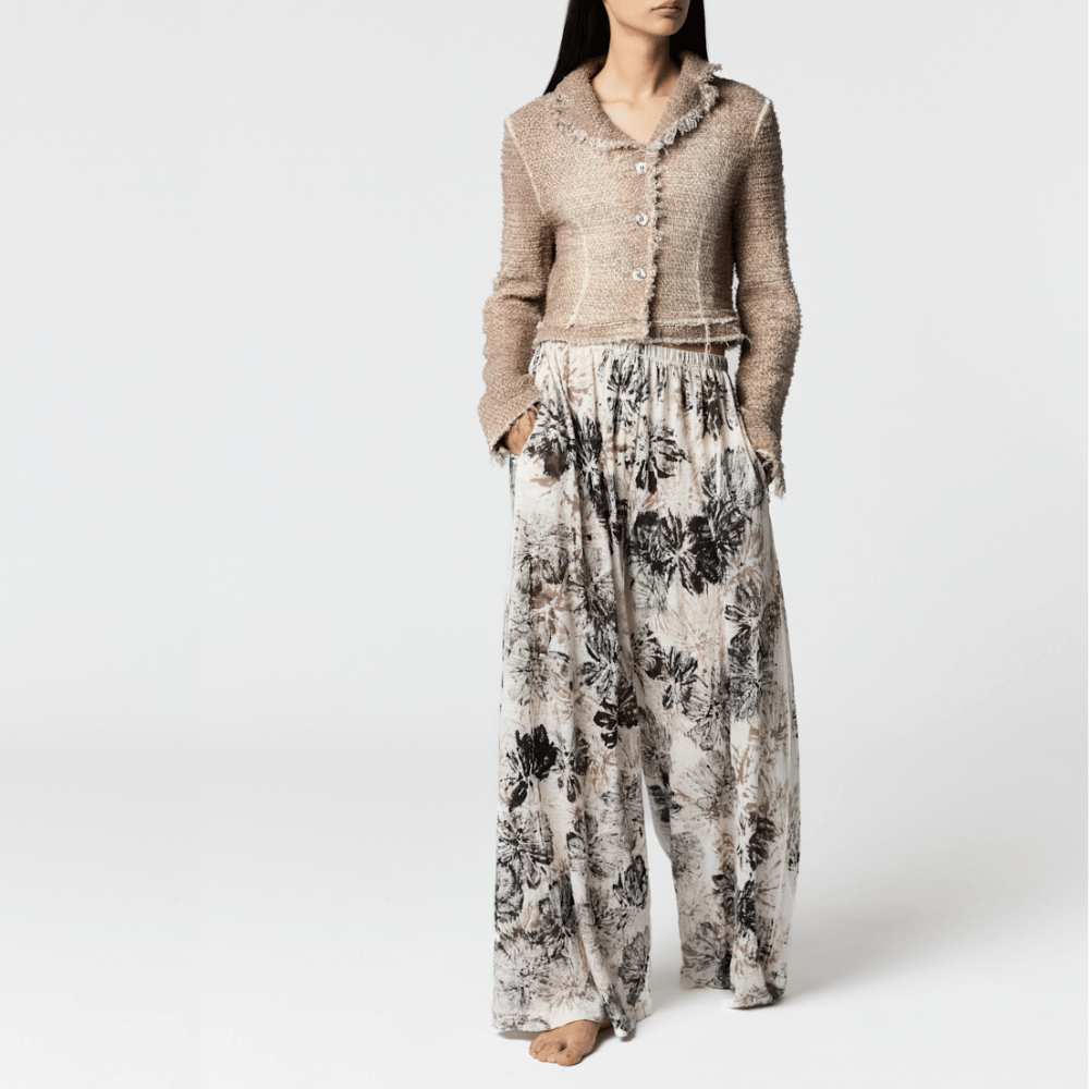 Avant Toi Cropped Mat Stitch Jacket in Nutmeg Avant Toi Luxury knitwear stockist Australia Riada Concept online Sydney Designer fashion shop online and in store High End fashion boutique Sydney Australia Riada Concept
