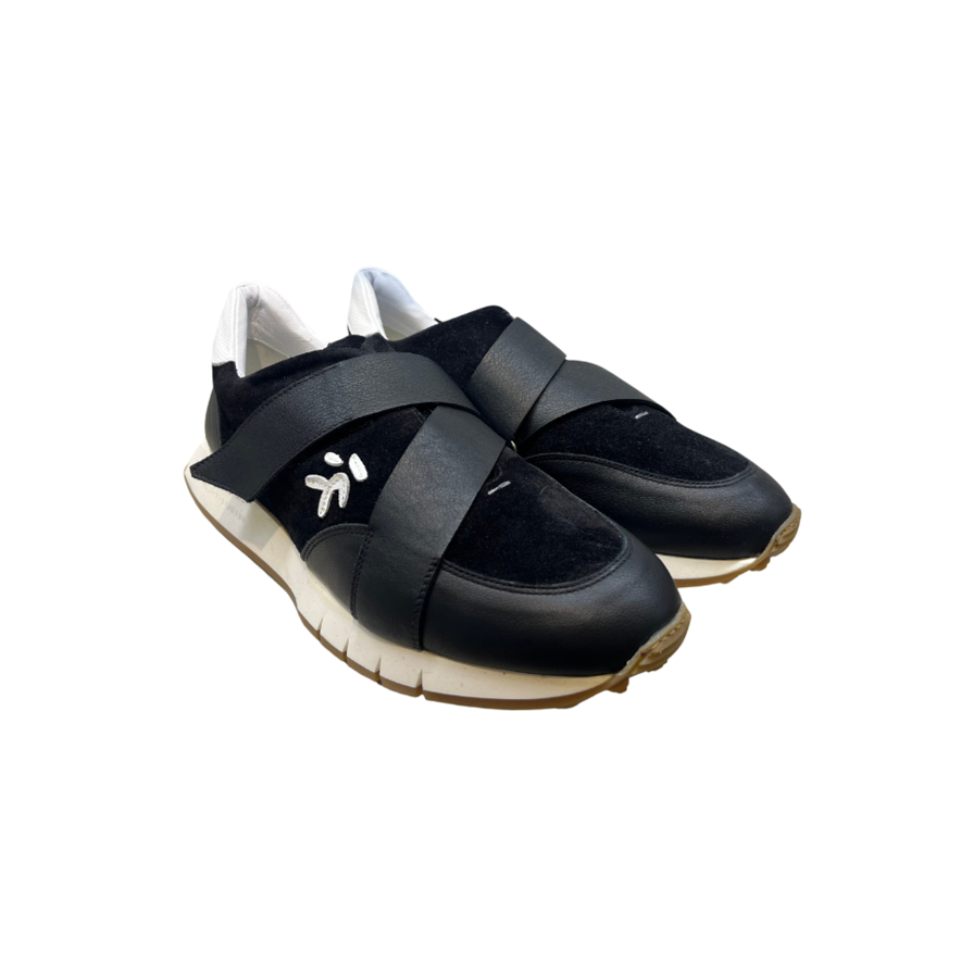 Henry Beguelin Camoscio Vintage sneaker in Nero