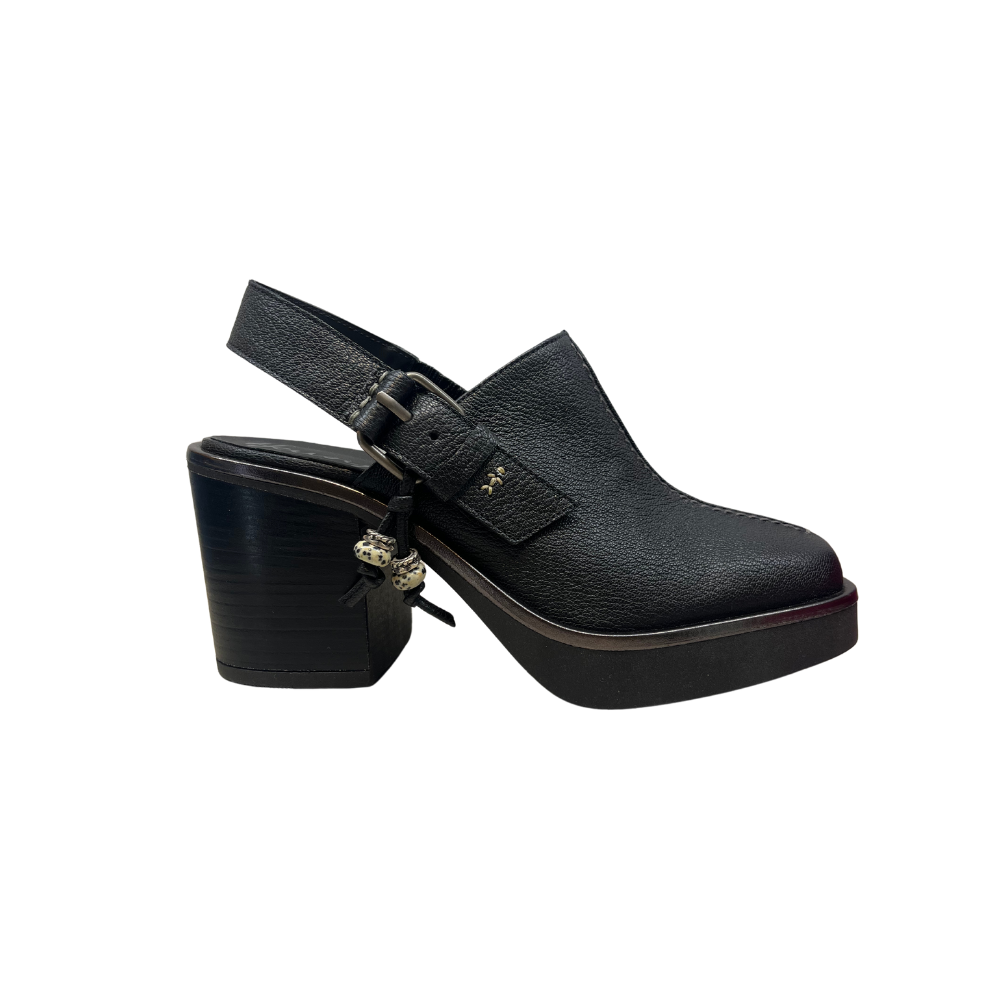 Henry Beguelin Martellato Platform Slingback Heels in Nero HENRY BEGUELIN Designer fashion handbags shop online and in store High End fashion boutique Sydney Australia Riada Concept