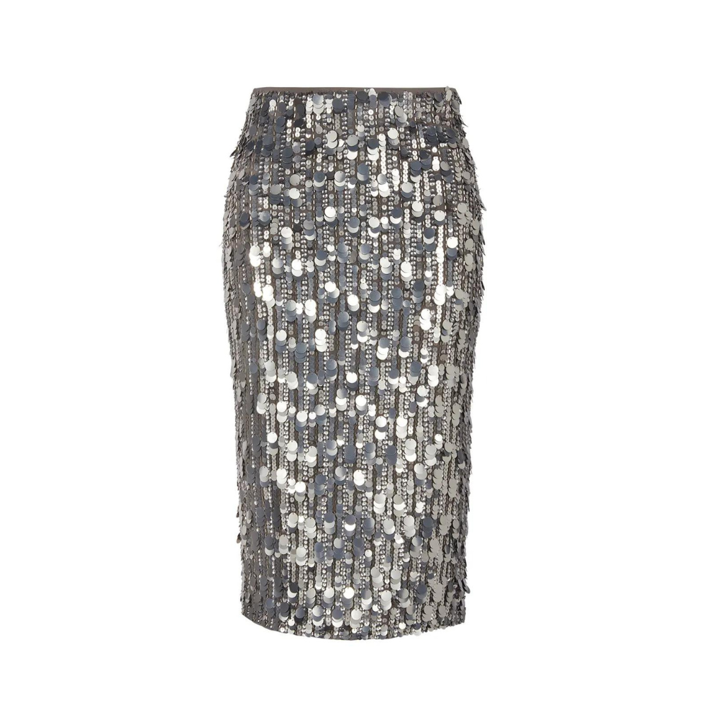 Gender skirt in argento