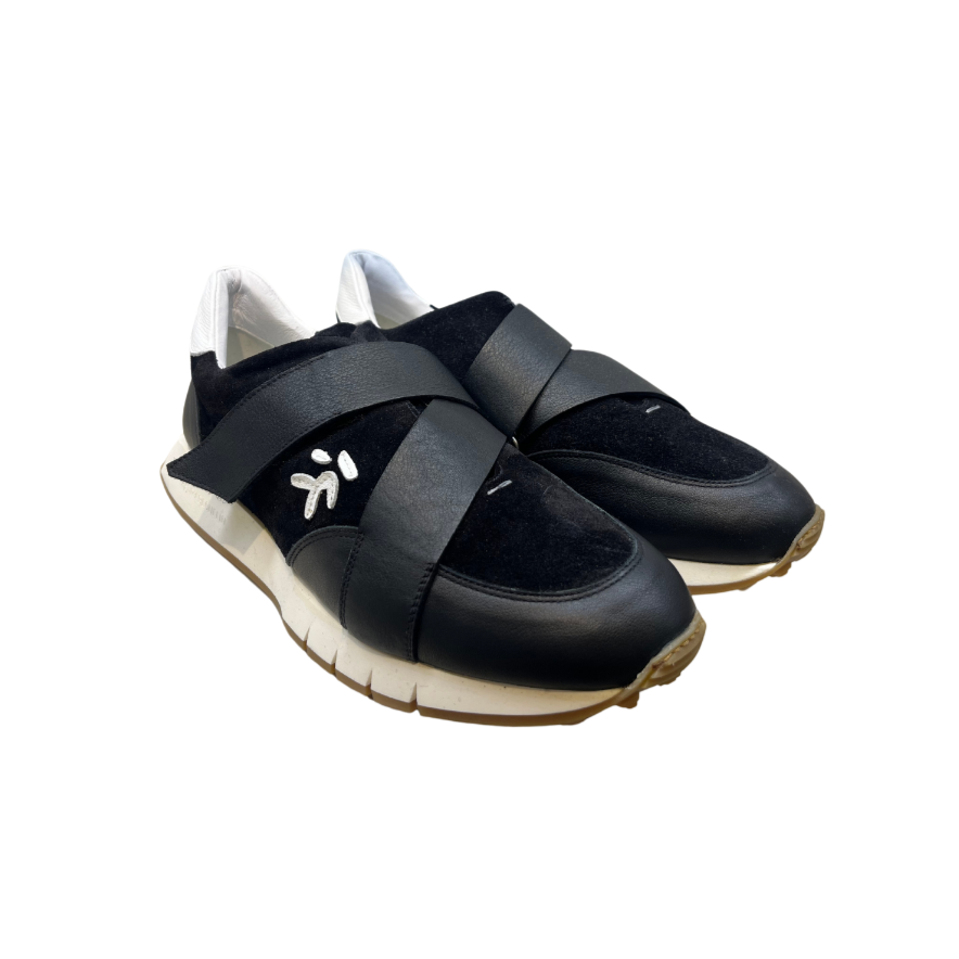 Henry Beguelin Camoscio Vintage sneaker in Nero