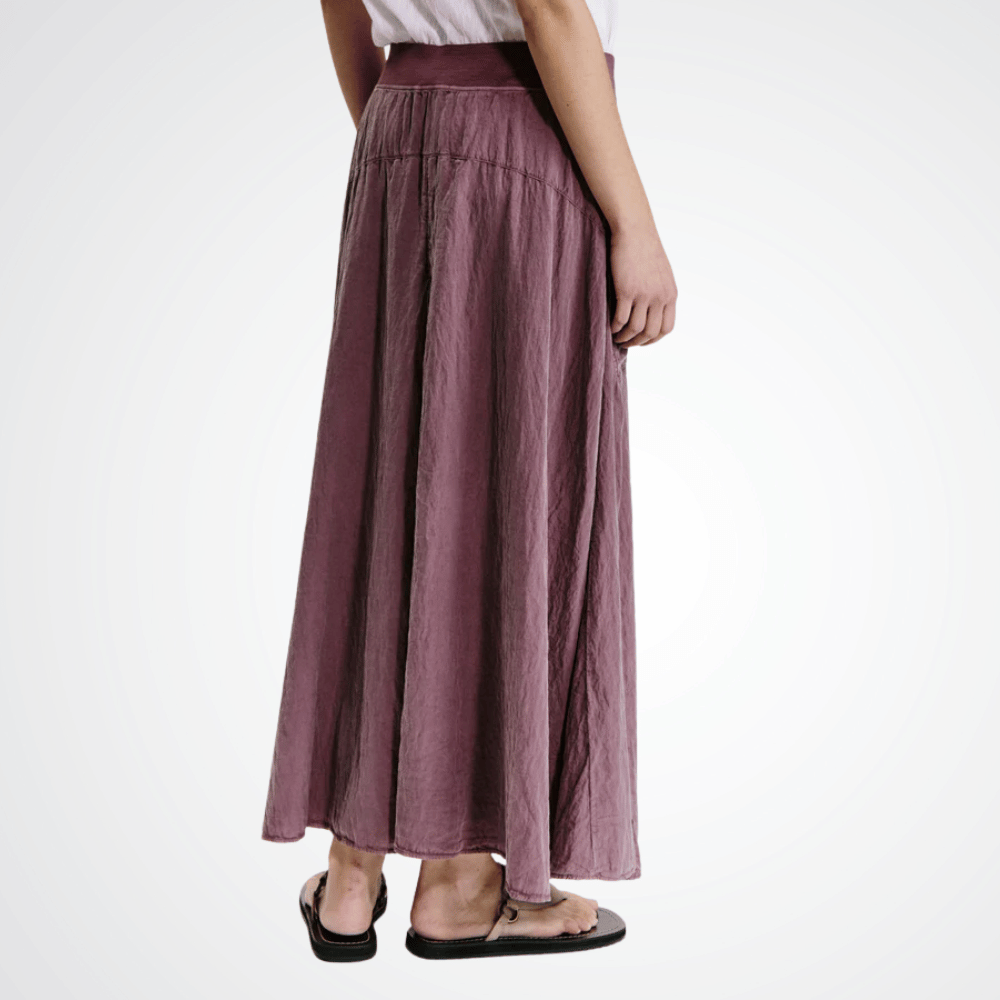TRANSIT PAR SUCH Long Silk-Blend Flared Skirt in Mauve V314 Transit Par Such at Riada Concept Designer fashion shop online and in store High End fashion boutique Sydney Australia Riada Concept