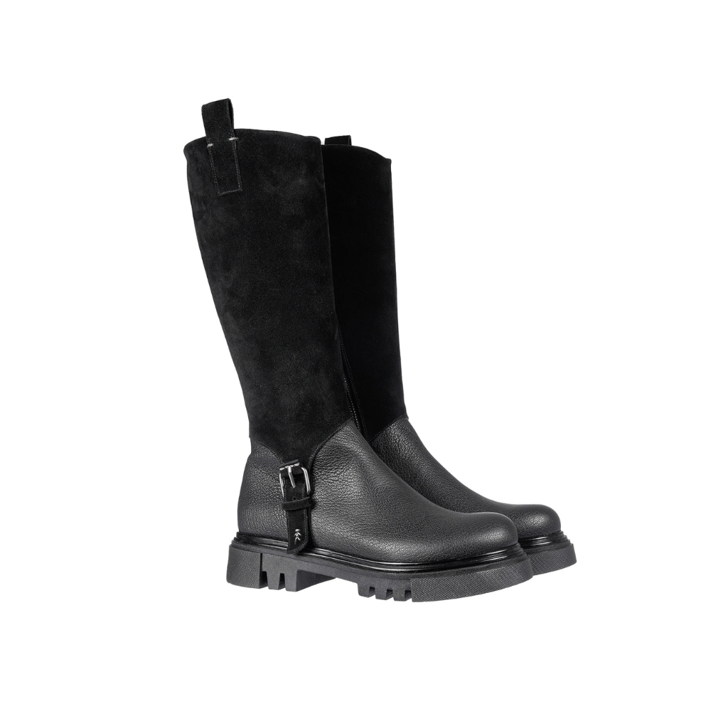 Henry Beguelin Martellato Camoscio Leather Boot in Nero HENRY BEGUELIN Designer fashion handbags shop online and in store High End fashion boutique Sydney Australia Riada Concept