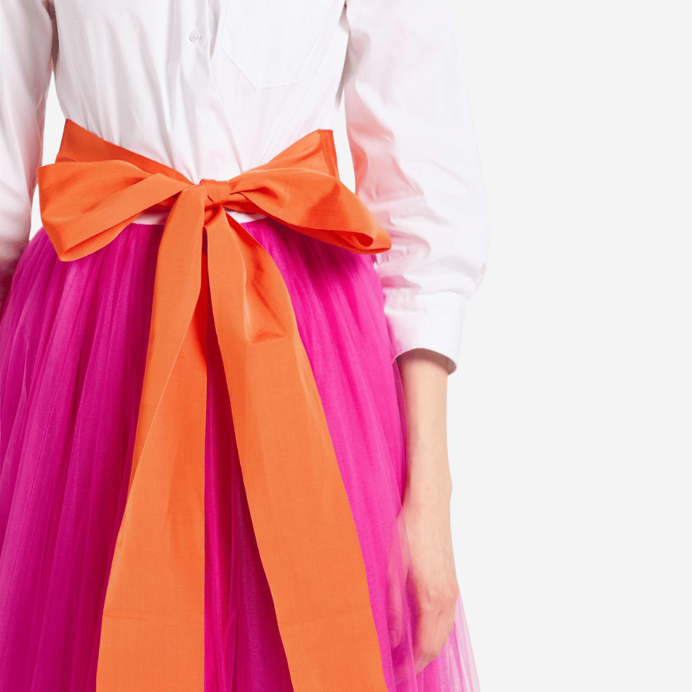 Sara Roka Tangerine Ribbon Belt – International designer fashion boutique Australia Riada Concept Woollahra