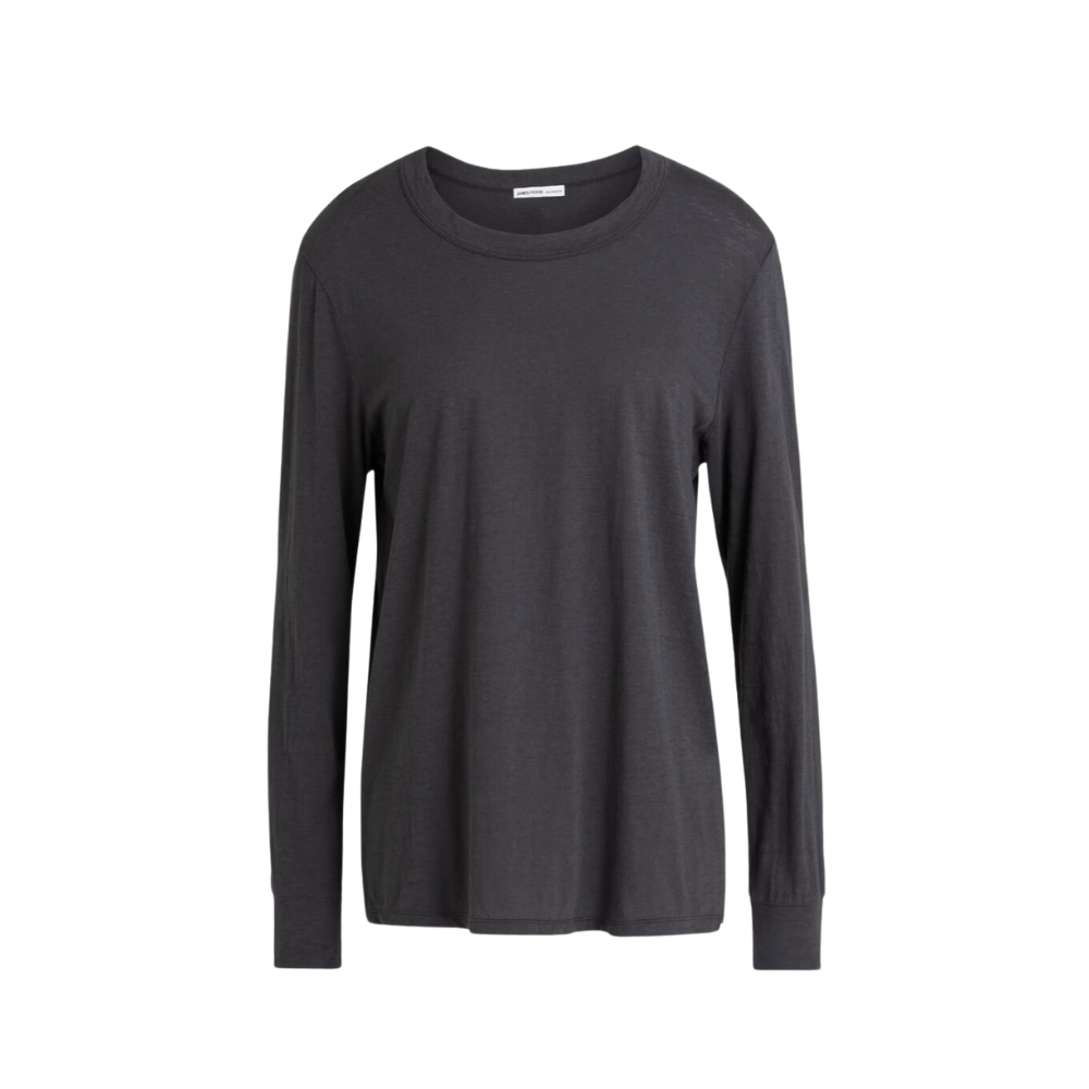 Sheer Slub LS Crew in Deep