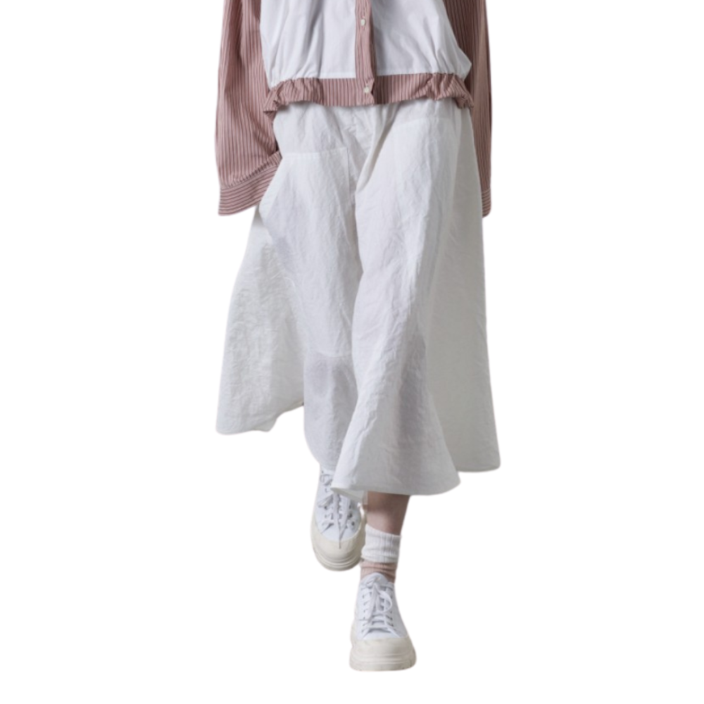 Scout Midi Skirt w Patched Pocket in Milk