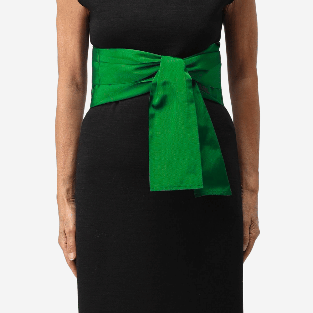 Sara Roka Emerald Ribbon Belt – International designer fashion boutique Australia Riada Concept Woollahra