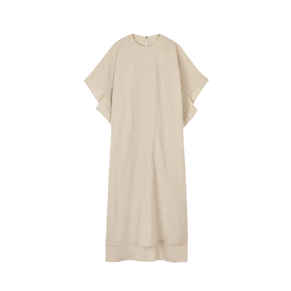 Sofie D'Hoore Oversized Cotton Short Sleeve Dress in Natural Riada Concept Sofie D'Hoore Oversized Cotton Short Sleeve Dress in Natural Riada Concept