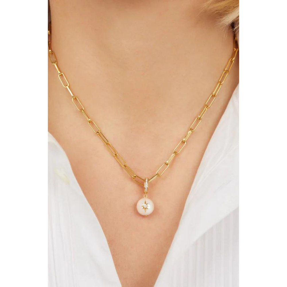 Medium Sfera Starburst Pearl Charm
