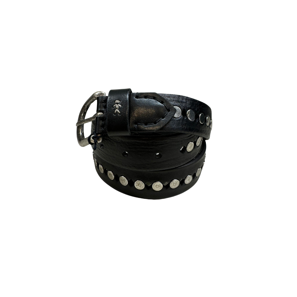 Henry Beguelin Belt Monete mat.calf cuoio washed in nero