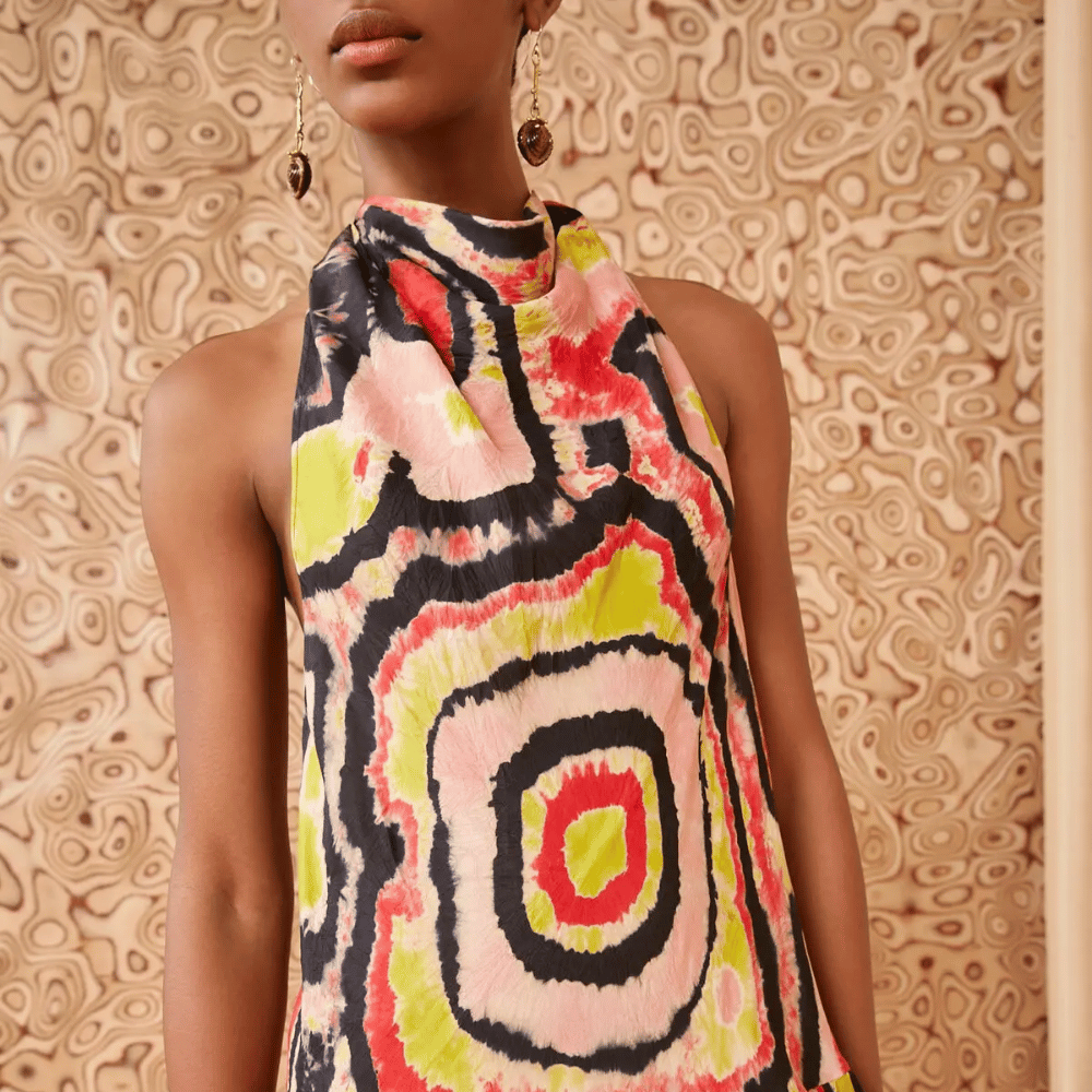 Ulla Johnson Assa Midi Length Silk Dress in Mirage ULLA JOHNSON Designer fashion shop online and in store High End fashion boutique Sydney Australia Riada Concept