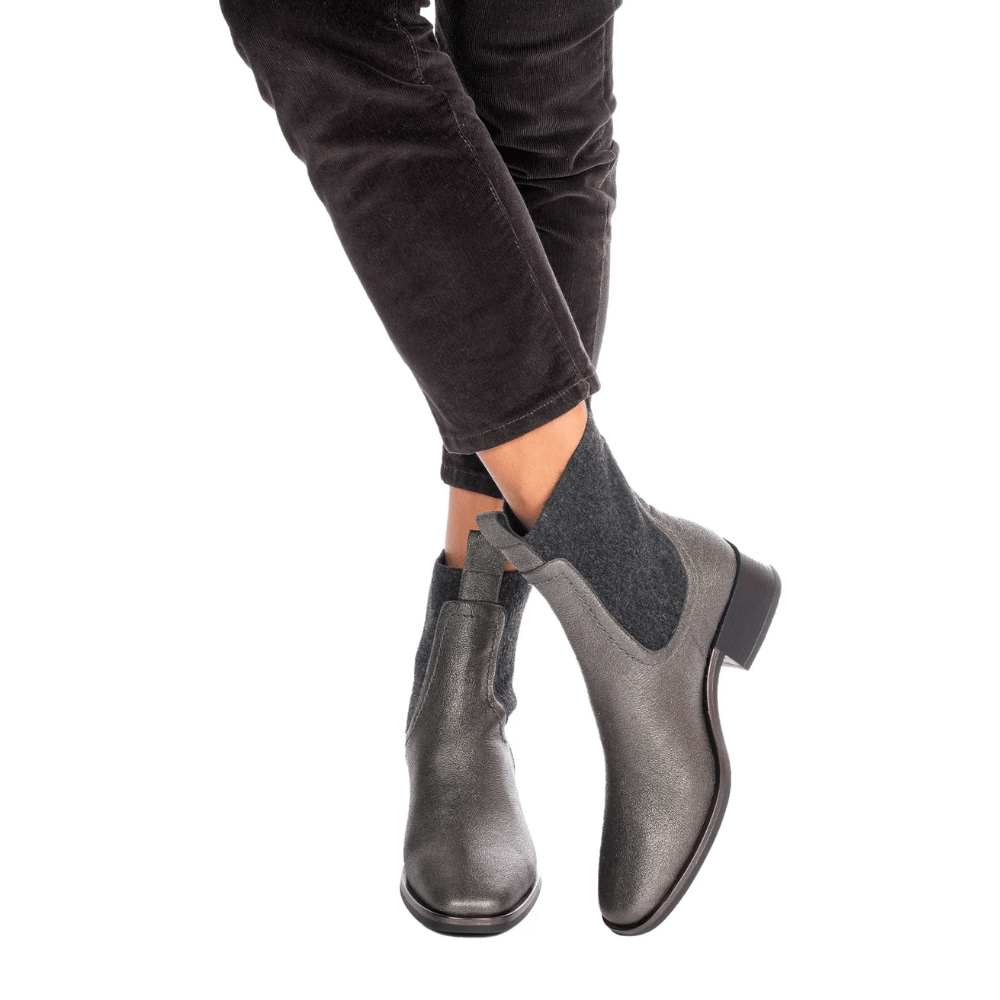 Henry Beguelin Ankle Bootie in Vegetal Lamè Piombo HENRY BEGUELIN Designer fashion handbags shop online and in store High End fashion boutique Sydney Australia Riada Concept