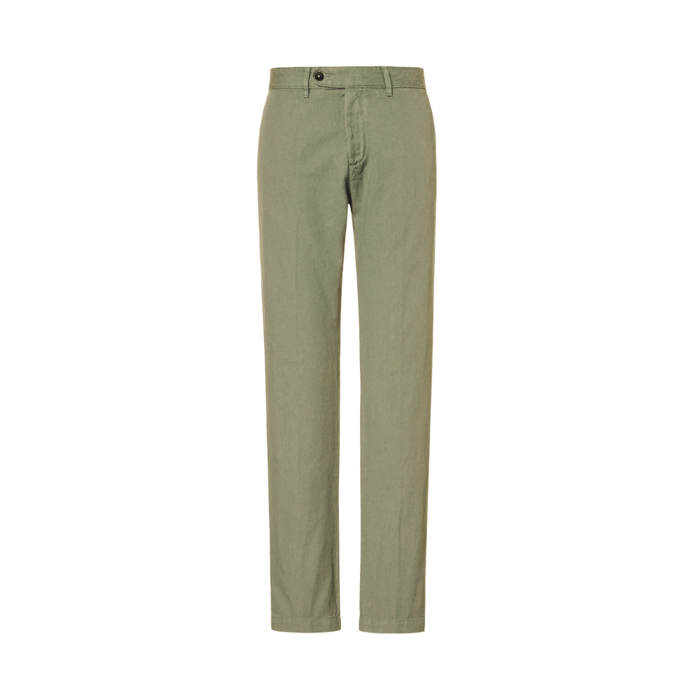 Massimo Alba Menswear Winch2 Cotton-Linen Panama Trousers in Olive Green MASSIMO ALBA ITALIAN MENSWEAR shop at Riada Concept Luxury International Designer Boutique in store and online Sydney
