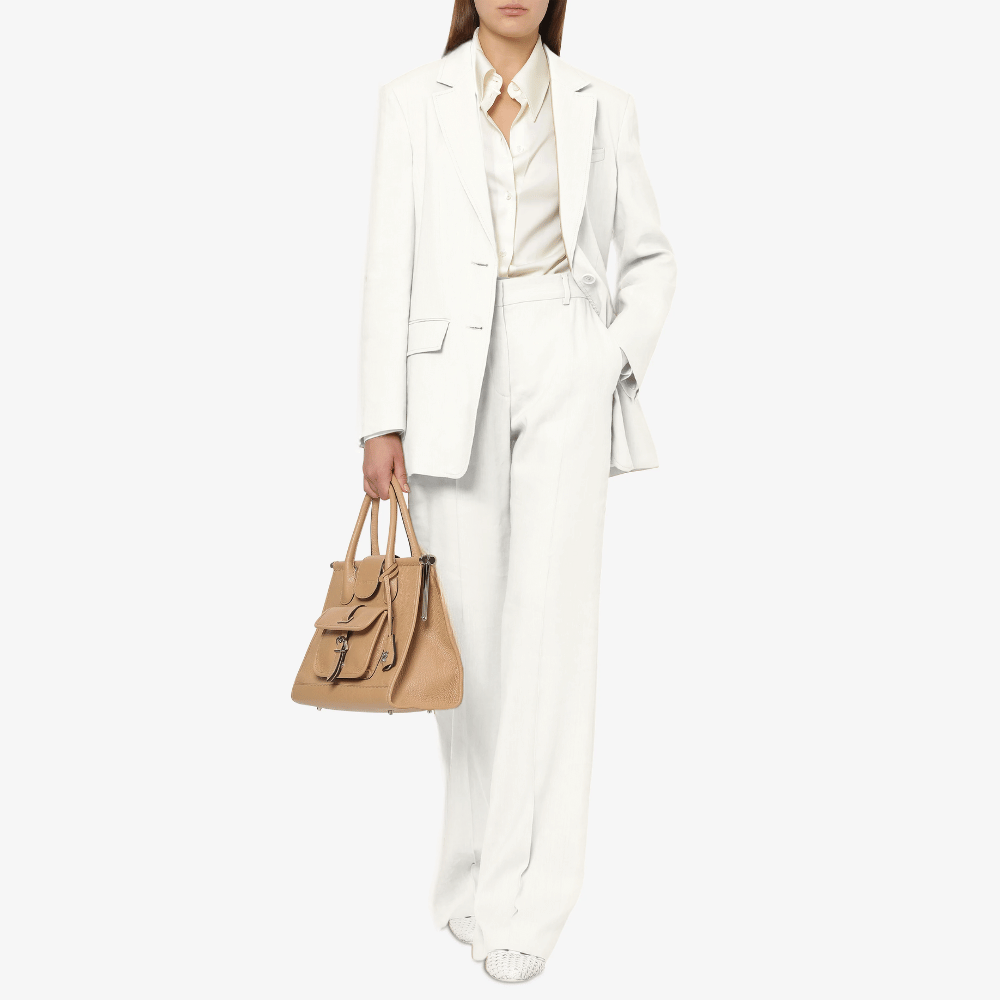 Alberta Ferretti Wide-Leg Tailored Trousers in White Alberta Ferretti Australia Stockist Australia Online Riada Concept Luxury Fashion Boutique