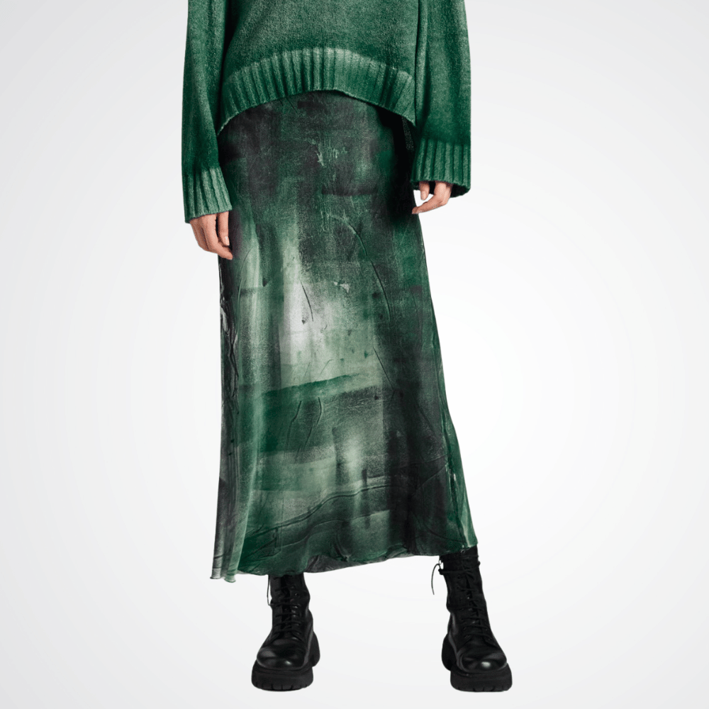 Avant Toi Murales Effect Stretch Silk Midi Skirt in Brughiera – International Designer Fashion Boutique Australia Riada Concept Woollahra