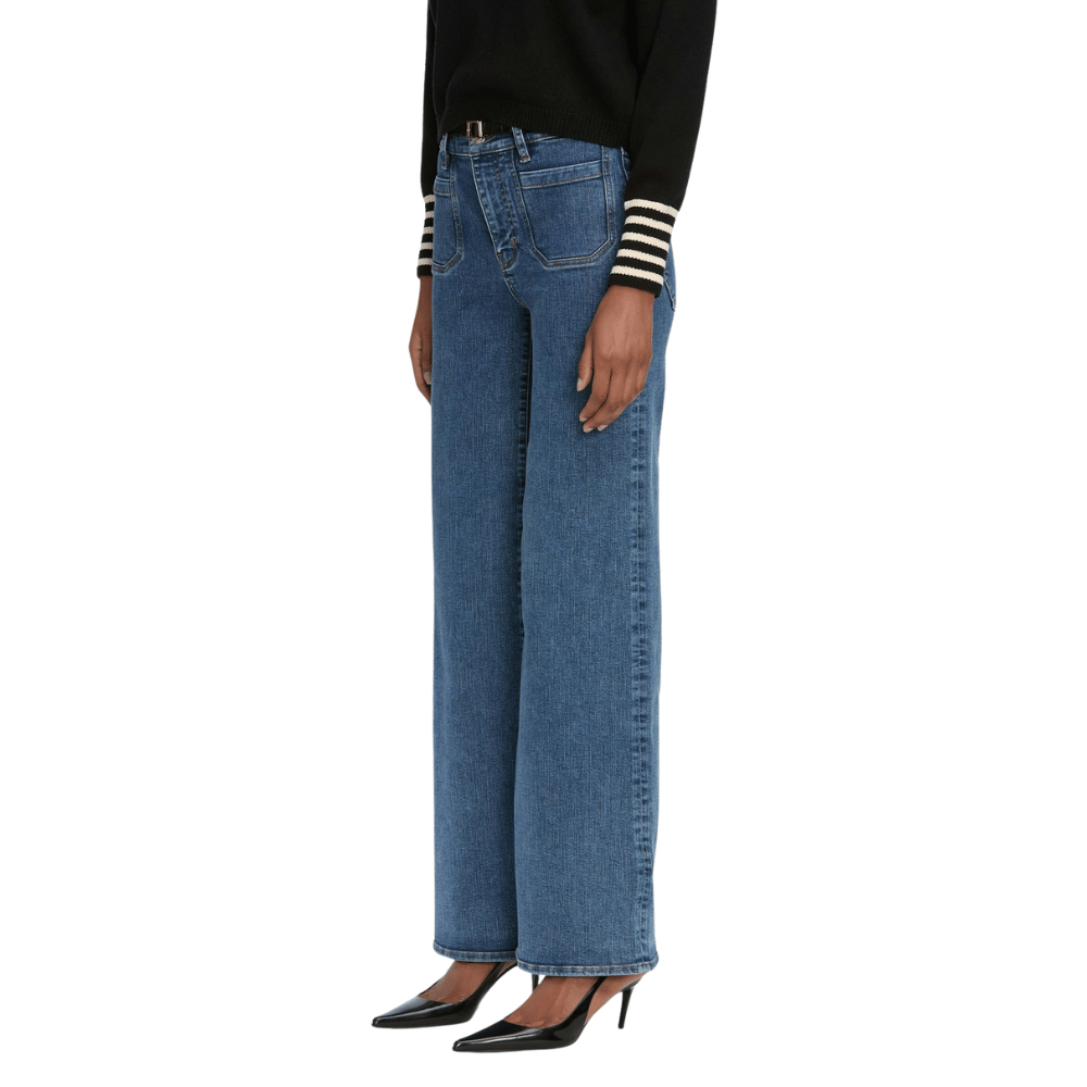 FRAME Le Slim Palazzo Modernist Pocket in Esteem FRAME designer denim, luxury jeans boutique Sydney Australia Riada Concept Woollahra