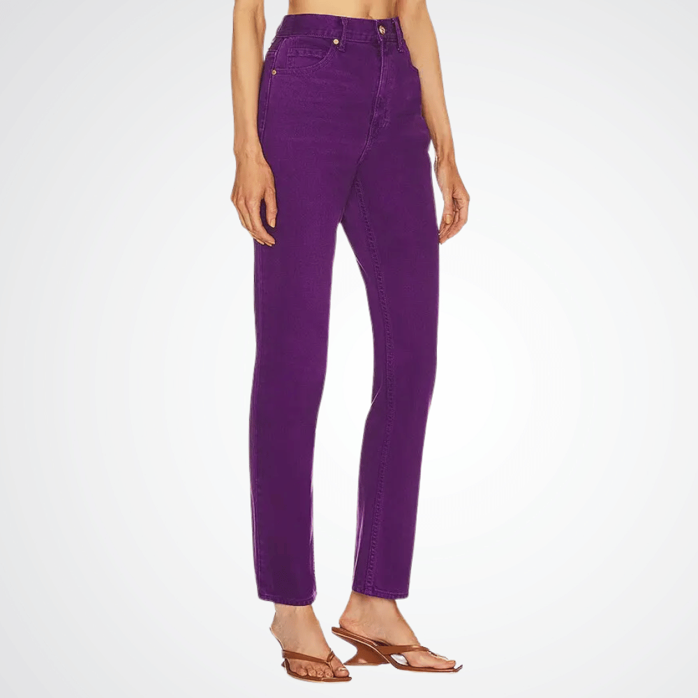 Ulla Johnson Agnes High Rise Straight Leg Jean in Purple Cassis Wash ULLA JOHNSON Designer fashion shop online and in store High End fashion boutique Sydney Australia Riada Concept
