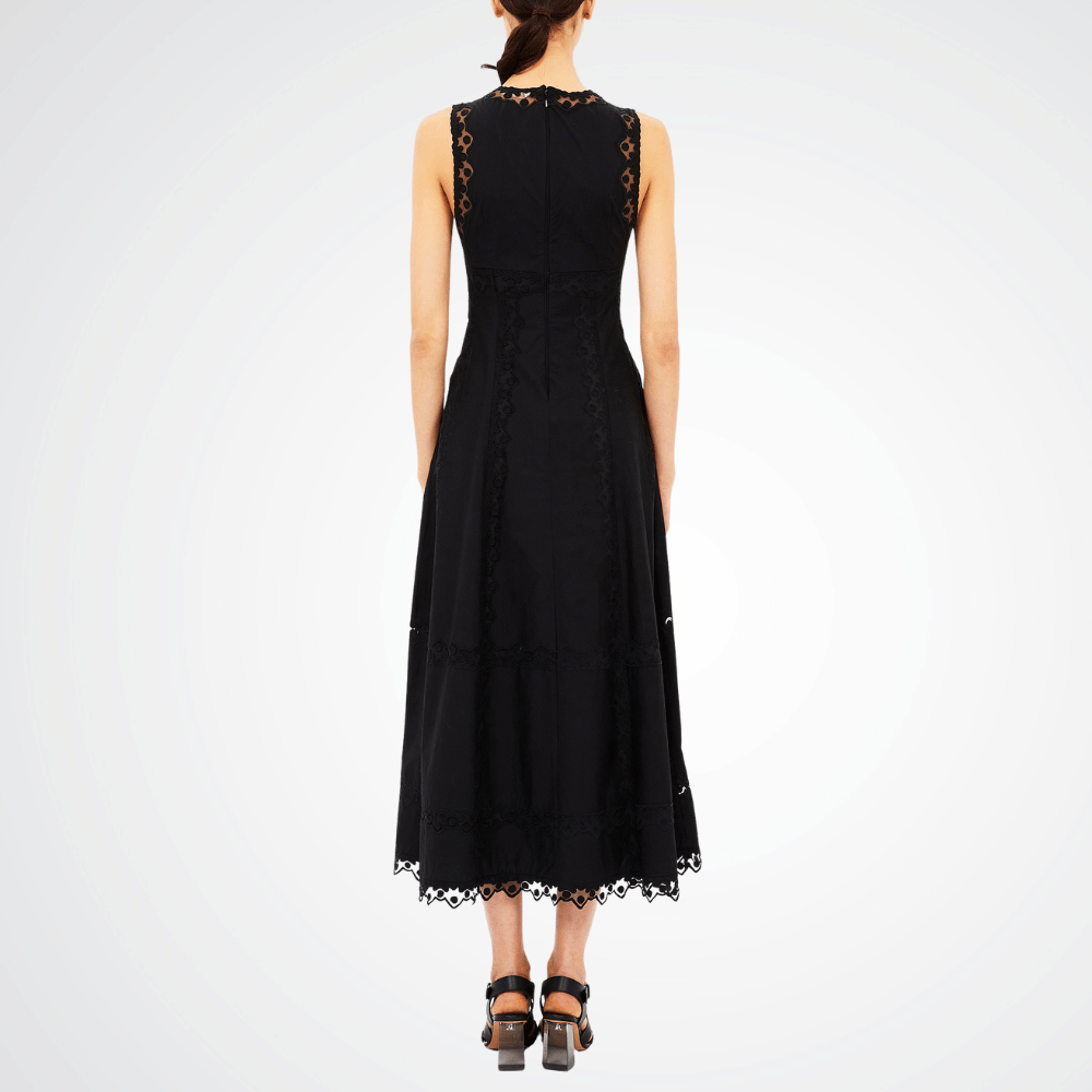 Ulla Johnson Anela Sleeveless Midi Dress in Black ULLA JOHNSON Designer fashion shop online and in store High End fashion boutique Sydney Australia Riada Concept
