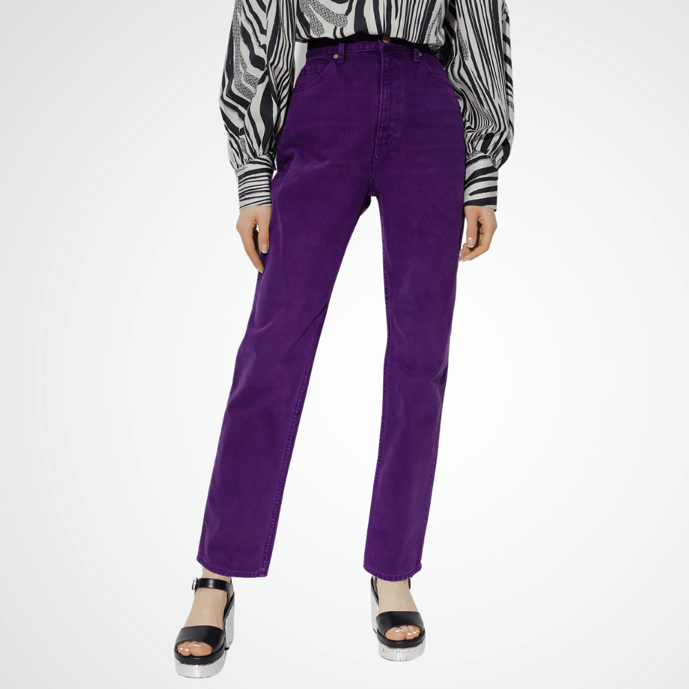 Ulla Johnson Agnes High Rise Straight Leg Jean in Purple Cassis Wash ULLA JOHNSON Designer fashion shop online and in store High End fashion boutique Sydney Australia Riada Concept