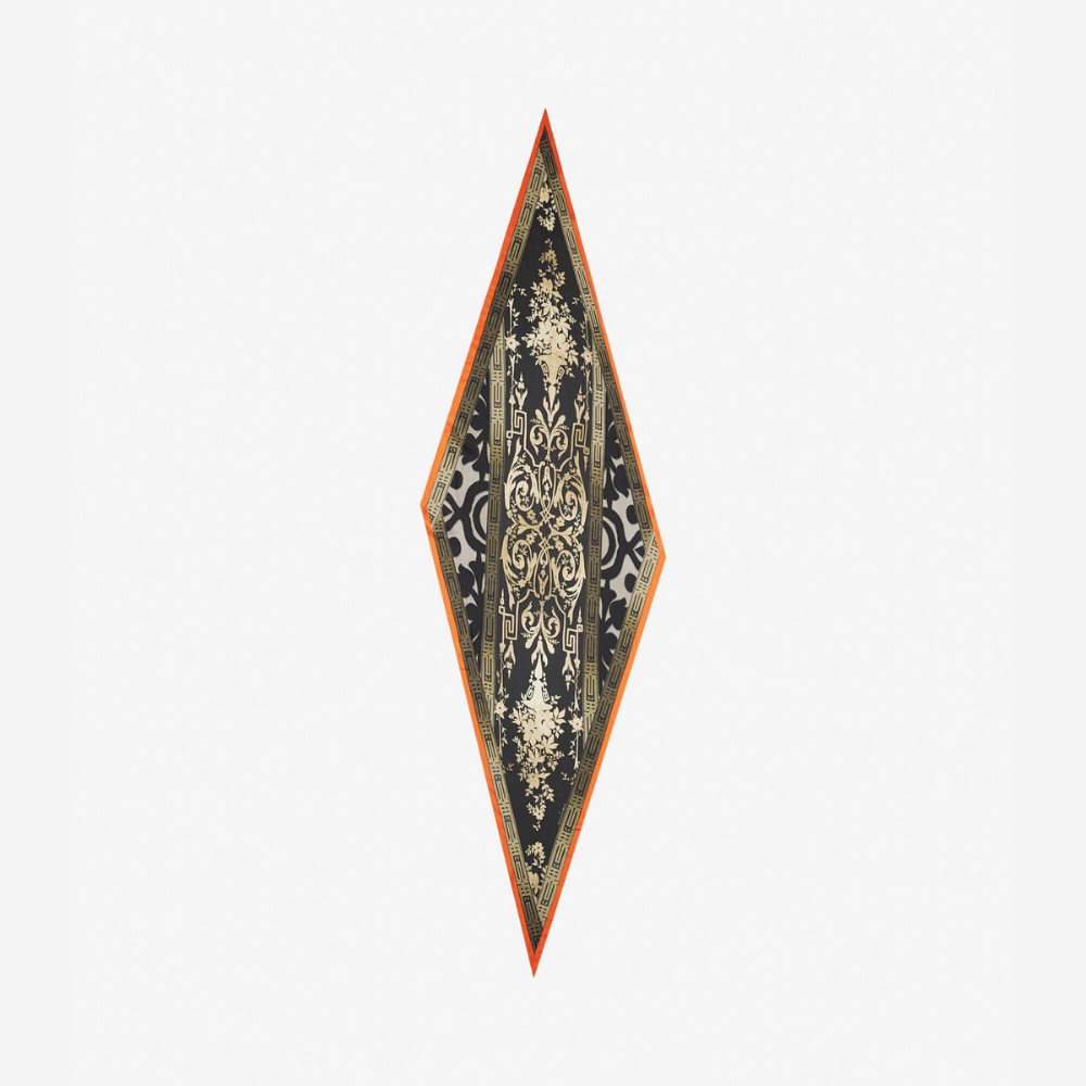 Pierre-Louis Mascia Aloeuw Silk Scarf in Black and Gold Baroque Print (65x120cm) Shop PIERRE LOUIS MASCIA designer fashion online or in-store at Riada Concept, Sydney’s high-end fashion boutique in Australia.