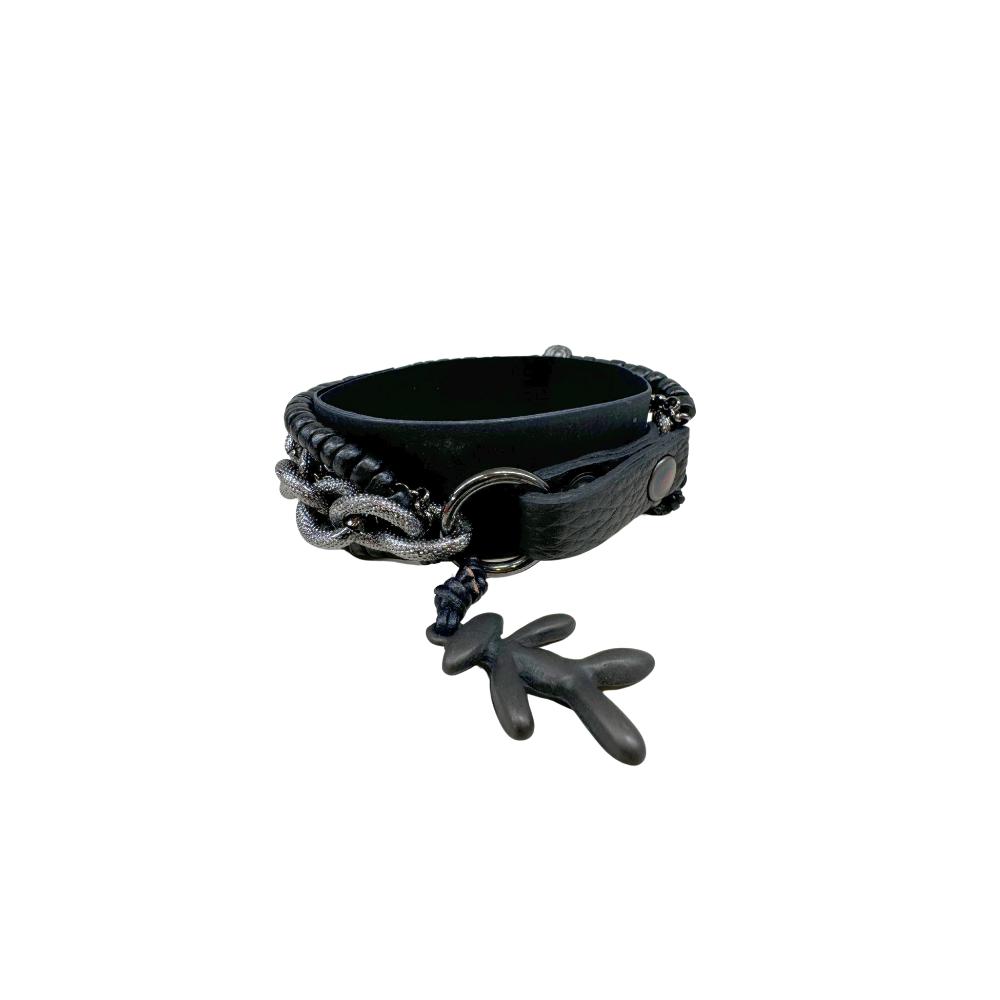 Mombasa Perle Legno bracelet in nero
