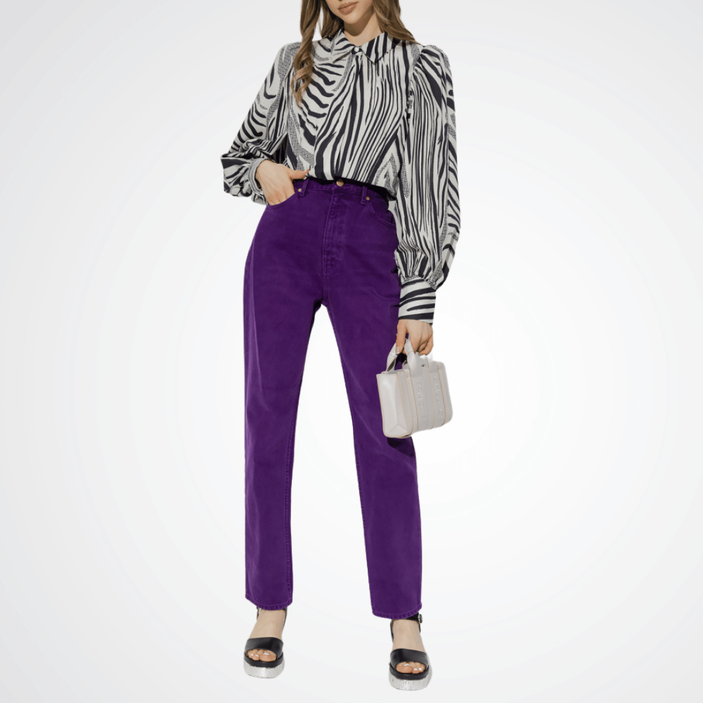 Ulla Johnson Agnes High Rise Straight Leg Jean in Purple Cassis Wash ULLA JOHNSON Designer fashion shop online and in store High End fashion boutique Sydney Australia Riada Concept