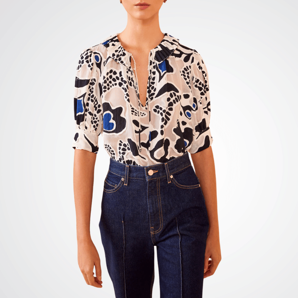 Ulla Johnson Marcella Top in Porcelain