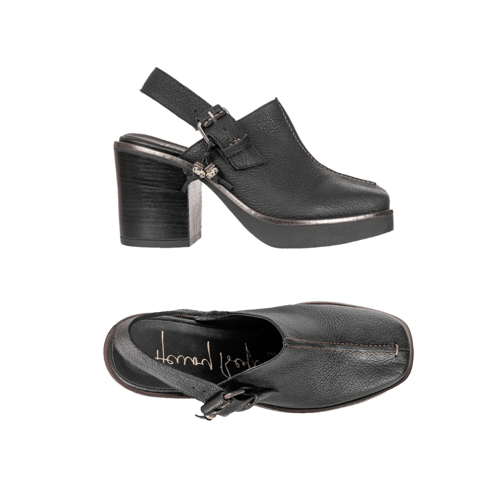 Henry Beguelin Martellato Platform Slingback Heels in Nero HENRY BEGUELIN Designer fashion handbags shop online and in store High End fashion boutique Sydney Australia Riada Concept