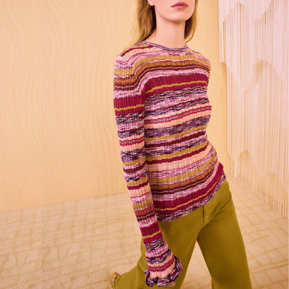 Ulla Johnson Maci Long Sleeve Knit Pullover in Prism ULLA JOHNSON Designer fashion shop online and in store High End fashion boutique Sydney Australia Riada Concept