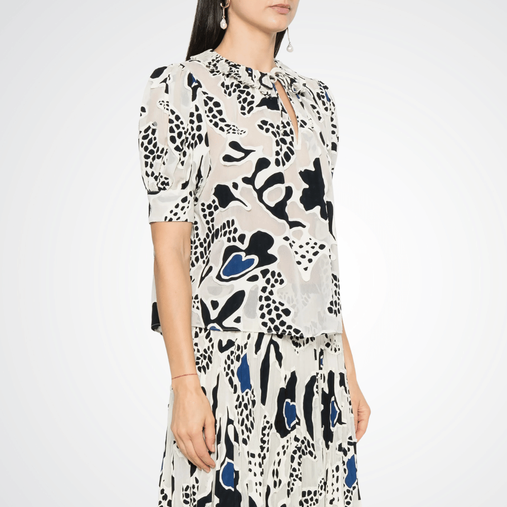 Ulla Johnson Marcella Top in Porcelain